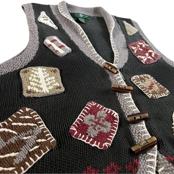 Hunt Club Patchwork Vest Sz M - Picture 3 of 5